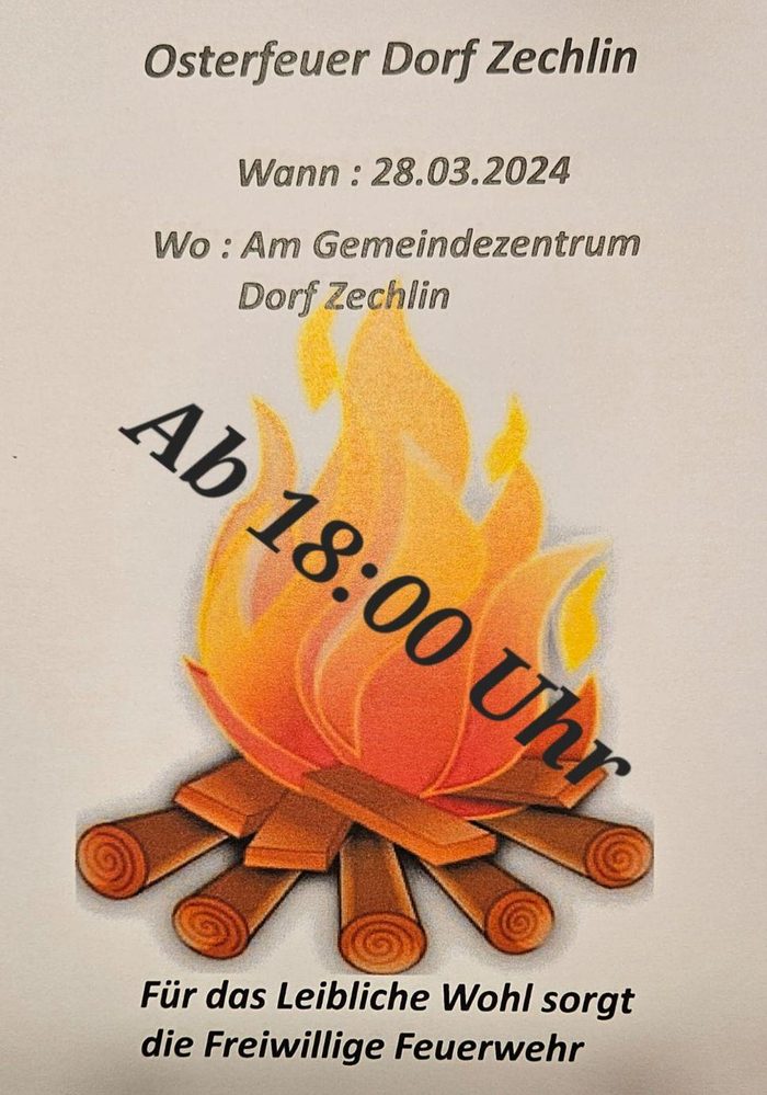 Osterfeuer Dorf Zechlin 2024